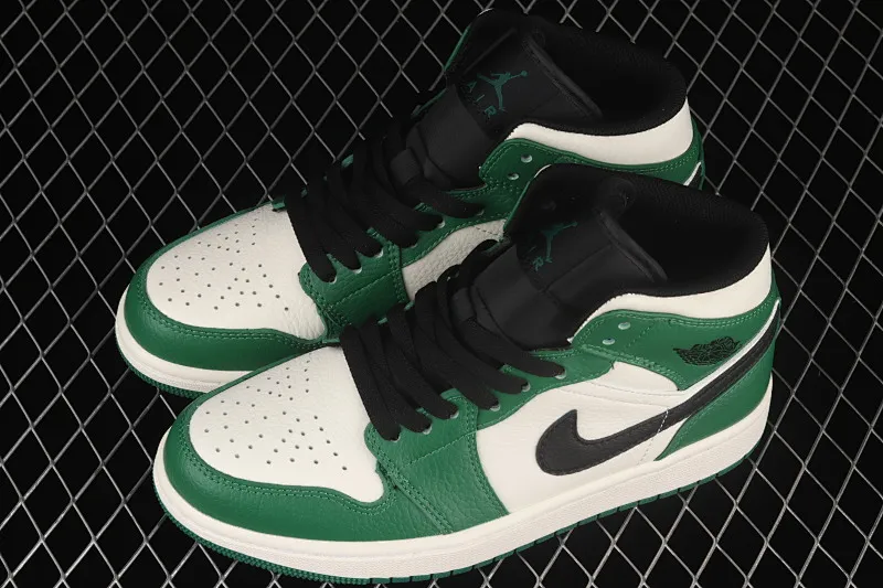 All categories Air Jordan Jordan series basketball shoes Air Jordan 1 Mid Air Jordan 1 Mid "Pine Green" AJ1 Joe 1 refreshing green toe China basketball shoes 852542-301